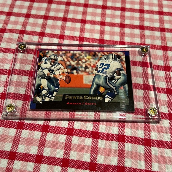 1993 Proset Power Combo Number PC8 Aikman and Smith Dallas Cowboys Excellent - Picture 1 of 5